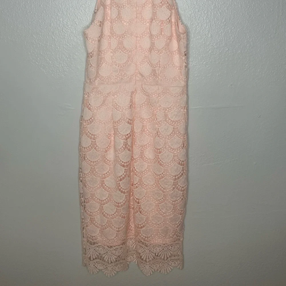 Aqua Blush Lace Spaghetti Strap Dress - Picture 5 of 7